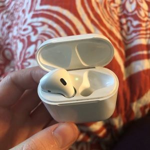Apple airpod case and left airpod